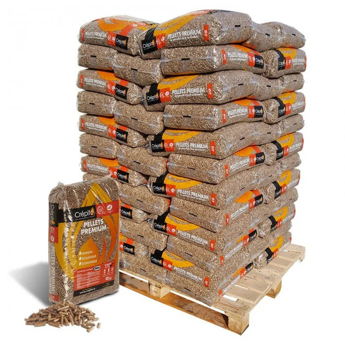 Crépito Premium-Pellets – 1.080 kg – 72 × 15 kg