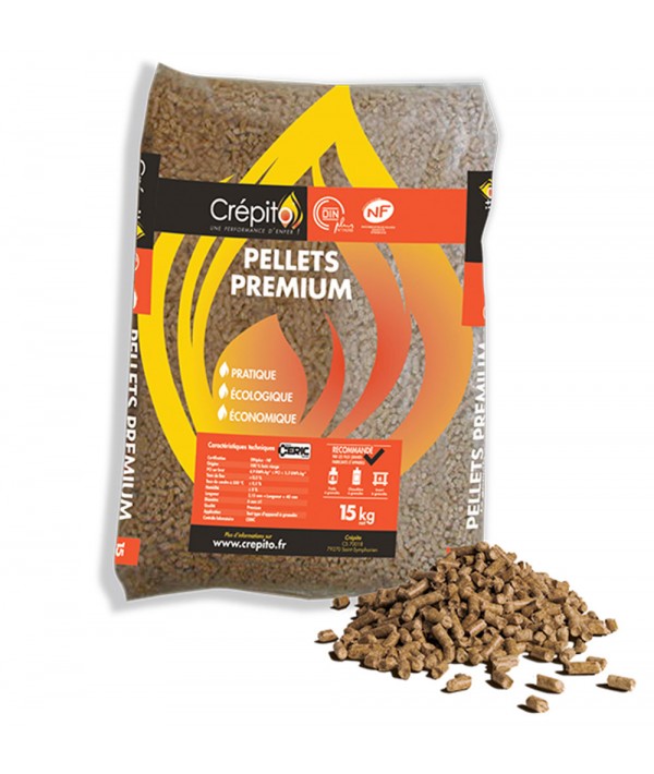 Crépito Premium-Pellets – 1.080 kg – 72 × 15 kg