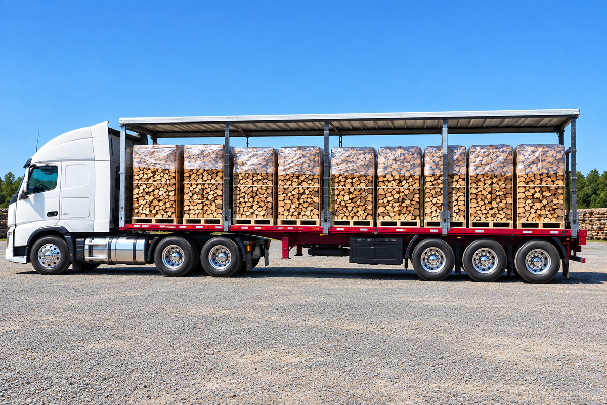 LKW-Ladung Birkenholz 48 Ster 25 cm – Ramsauer Brennholz Lieferung Schweiz